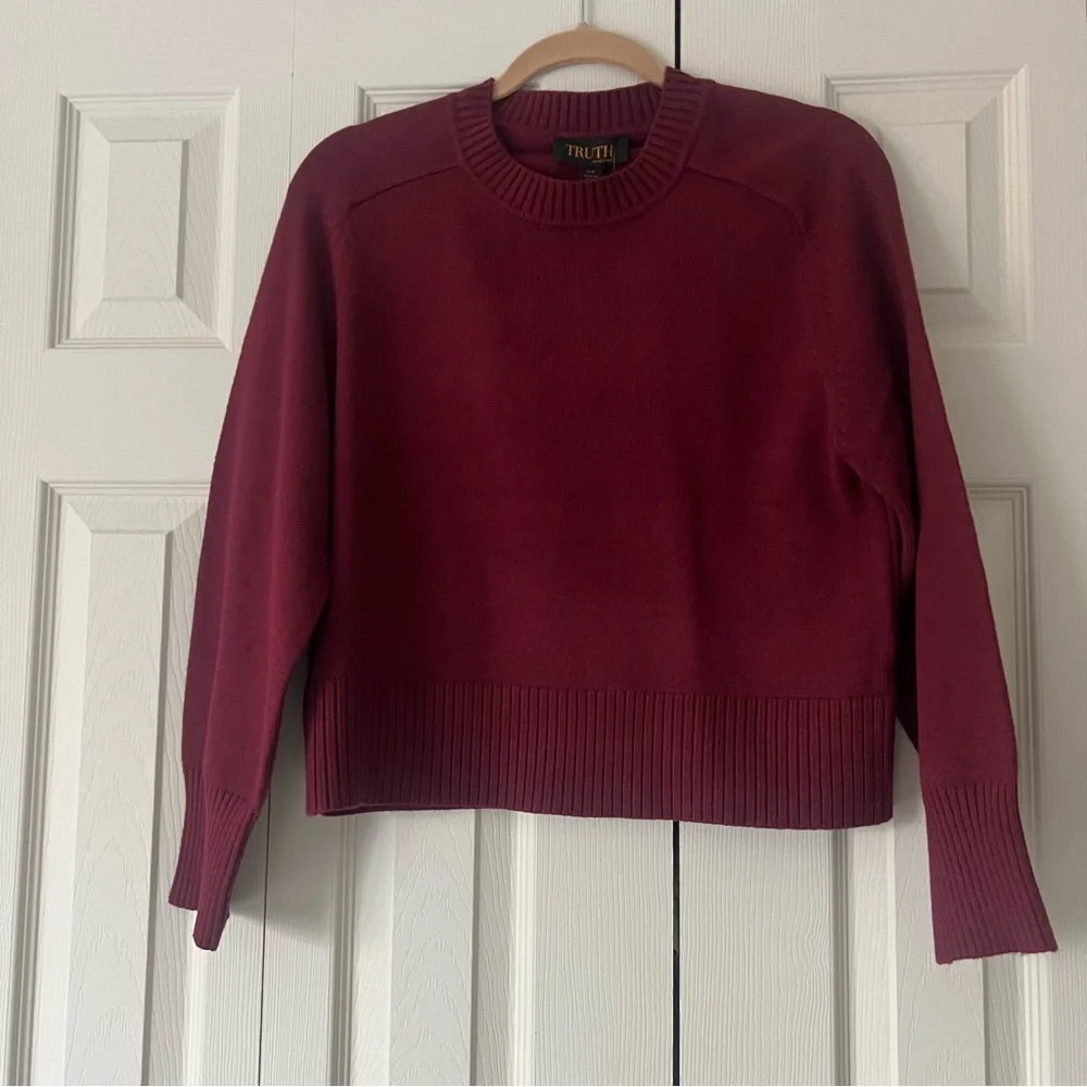 Women's TRUTH Burgundy Sweater size S - Picture 1 of 4